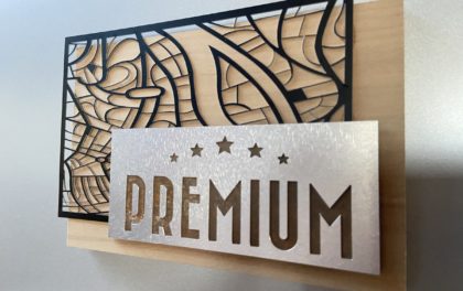 Découpe laser d'un support métallique design