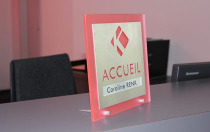 Panneau signalétique accueil